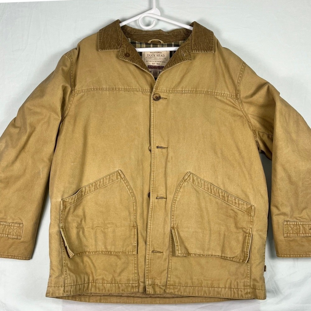 Duck Head Barn Coat Mens‎ XL Authentic Outdoor Gear Tan Canvas Insulated EUC